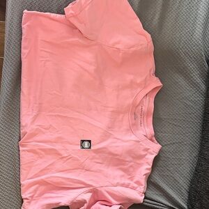 American Eagle Outfitters Pink Globe Graphic Tee